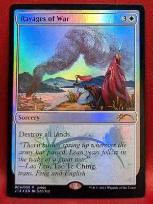 FOIL Ravages of War from Judge Promo Magic the Gathering Proxy