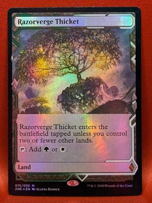 FOIL Razorverge Thicket from Zendikar Rising Expedition MTG Proxy