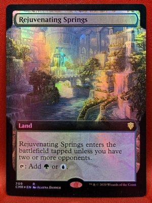 FOIL Rejuvenating Springs (Extend Art) from Commander Legends MTG Proxy