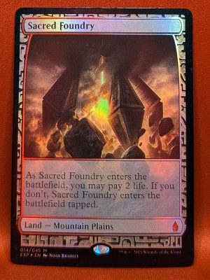 FOIL Sacred Foundry from Zendikar Expedition MTG Proxy