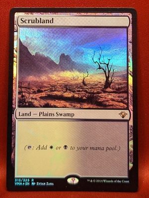 FOIL Scrubland from Vintage Masters MTG Proxy