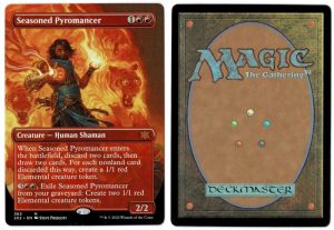 Seasoned Pyromancer (Borderless) from Double Masters 2022 Proxy