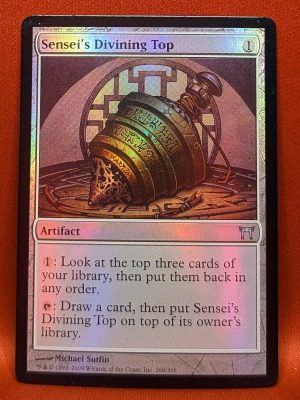 FOIL Sensei’s Divining Top from Champions of Kamigawa MTG Proxy