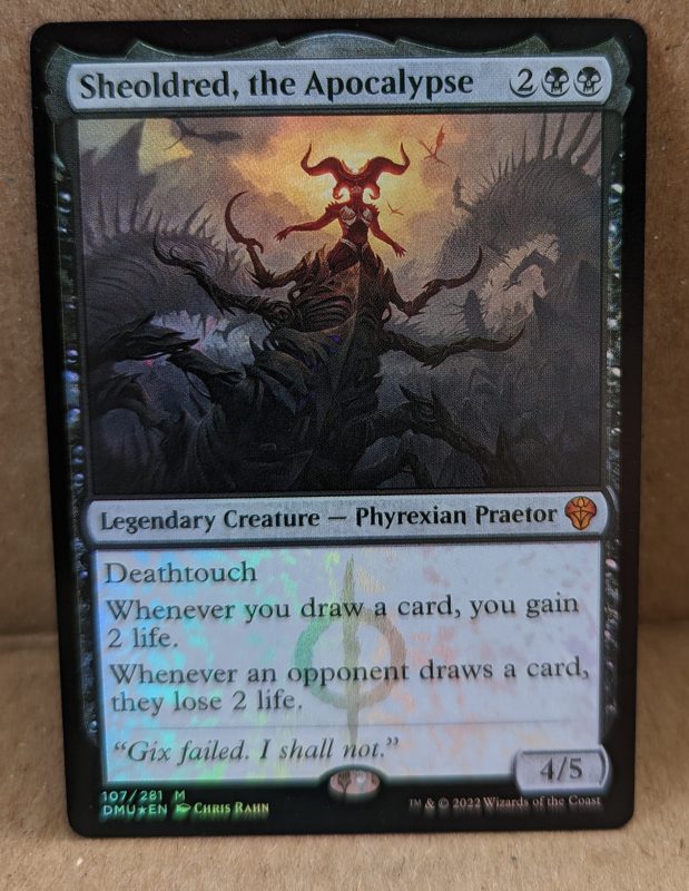 FOIL Sheoldred, the Apocalypse from Dominaria United MTG Proxy