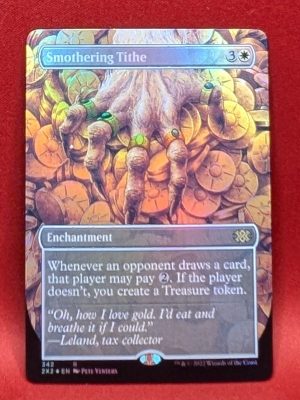 FOIL Smothering Tithe (Borderless) from Double Masters 2022 Magic the Gathering Proxy