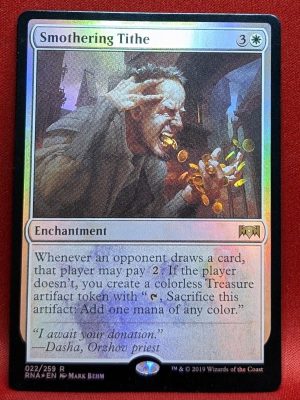 FOIL Smothering Tithe from Ravnica Allegiance Magic the Gathering Proxy