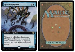 Spawning Kraken (Extended Art) from Commander 2021 Proxy