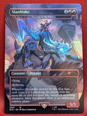 FOIL Scourge of the Throne (Stardrake) from Secret Lair Drop Series Magic the Gathering Proxy