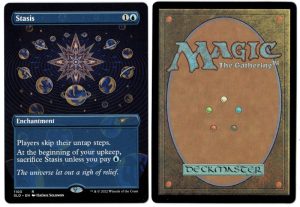 Stasis (Borderless) from Secret Lair Drop Series Magic the Gathering Proxy