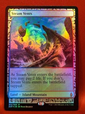 FOIL Steam Vents from Zendikar Expedition MTG Proxy