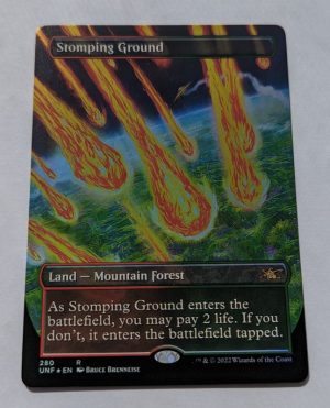 FOIL Stomping Ground (Borderless) from Unfinity MTG Proxy