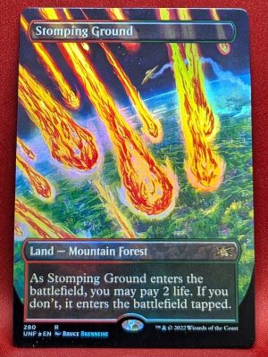 FOIL Stomping Ground (Borderless) from Unfinity Magic the Gathering Proxy