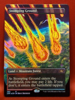 FOIL Stomping Ground (Borderless) from Unfinity MTG Proxy