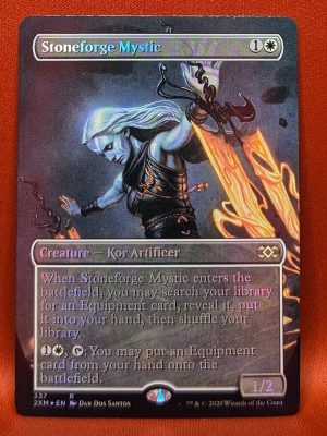 FOIL Stoneforge Mystic (Borderless) Box Topper from Double Masters MTG Proxy