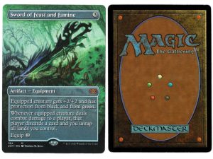 Sword of Feast and Famine (Borderless) from Double Masters Proxy