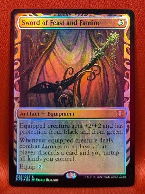 FOIL Sword of Feast and Famine from Kaladesh Invention MTG Proxy