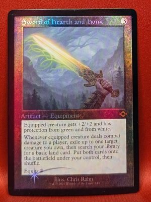 FOIL Sword of Hearth and Home (Retro Frame) from Modern Horizons MTG Proxy