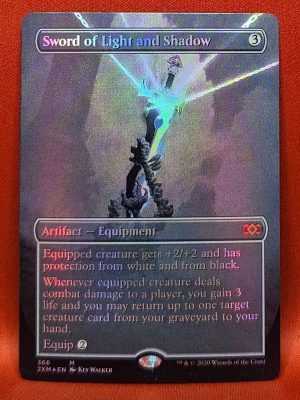 FOIL Sword of Light and Shadow (Borderless) Box Topper from Double Masters MTG Proxy