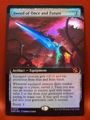 FOIL Sword of Once and Future (Extended Art) from March of the Machine MTG Proxy