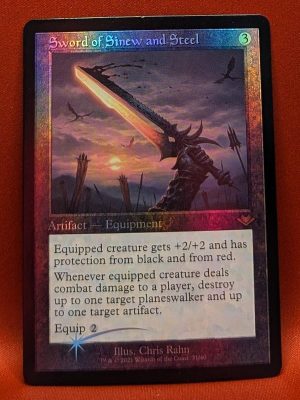 FOIL Sword of Sinew and Steel (Retro Frame) from Modern Horizons MTG Proxy