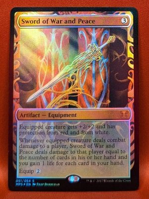 FOIL Sword of War and Peace from Kaladesh Invention MTG Proxy