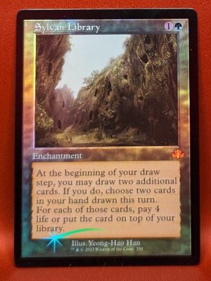 FOIL Sylvan Library (Retro Frame) from Dominaria Remastered MTG Proxy