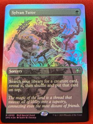 FOIL Sylvan Tutor (Borderless) from Special Guests MTG Proxy