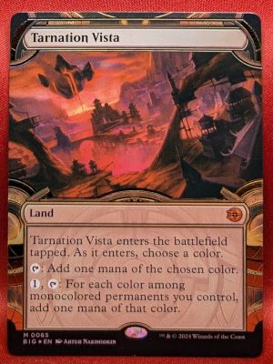 RAISED FOIL Tarnation Vista (Showcase) from Outlaws of Thunder Junction: The Big Score MTG Proxy