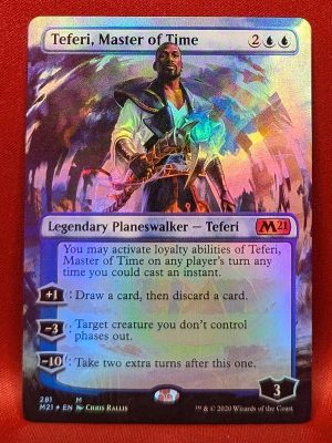 FOIL Teferi, Master of Time from M281 Borderless MTG Proxy