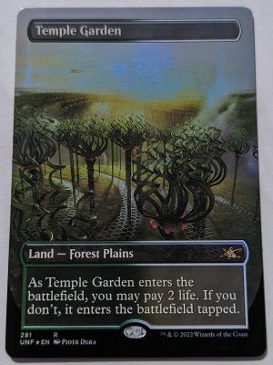 FOIL Temple Garden (Borderless) from Unfinity MTG Proxy