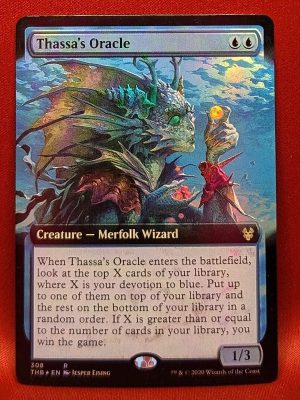 FOIL Thassa’s Oracle (Extended Art) from Theros Beyond Death MTG Proxy