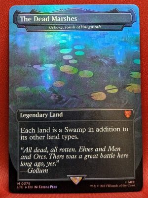 FOIL The Dead Marshes (Urborg, Tomb of Yawgmoth) from Commander: The Lord of the Rings: Tales of Middle-earth Magic the Gathering Proxy