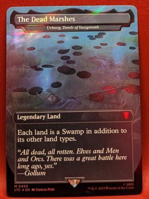 SURGE FOIL The Dead Marshes - Urborg, Tomb of Yawgmoth from Commander: The Lord of the Rings: Tales of Middle-earth Magic the Gathering Proxy