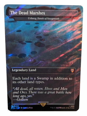 SURGE FOIL The Dead Marshes - Urborg, Tomb of Yawgmoth from Commander: The Lord of the Rings: Tales of Middle-earth MTG Proxy