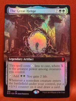 FOIL The Great Henge (Extended Art) from Throne of Eldraine MTG Proxy