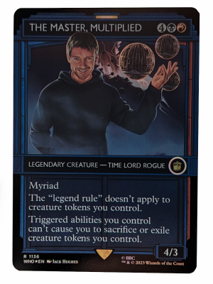 SURGE FOIL The Master, Multiplied (Showcase) from Universes Beyond: Doctor Who MTG Proxy