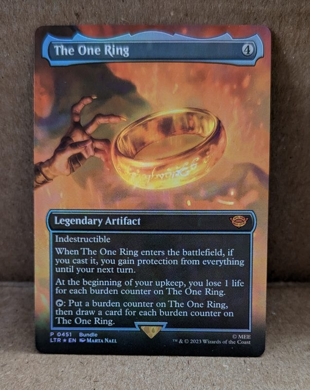 FOIL The One Ring (Borderless) from Universes Beyond: The Lord of the  Rings: Tales of Middle-earth Proxy