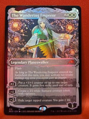 FOIL The Wandering Emperor (Showcase) from Kamigawa: Neon Dynasty MTG Proxy