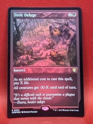 ETCHED FOIL Toxic Deluge from Commander Masters MTG Proxy