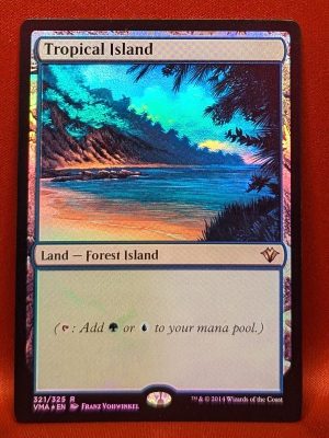 FOIL Tropical Island from Vintage Masters MTG Proxy