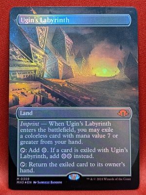 FOIL Ugin's Labrynth (Borderless) from Modern Horizons 3 Magic the Gathering Proxy