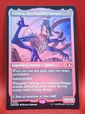 ETCHED FOIL Ulamog, the Ceaseless Hunger from Commander Masters MTG Proxy