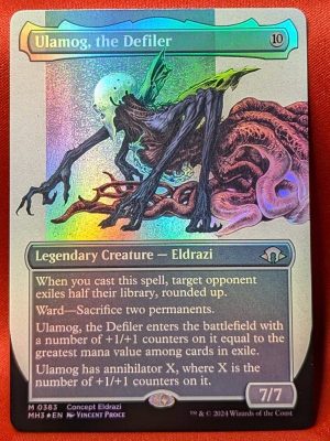 FOIL Ulamog, the Defiler (Borderless) from Modern Horizons 3 MTG Proxy