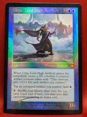 FOIL Urza, Lord High Artificer (Retro Frame) from Modern Horizons Magic the Gathering Proxy