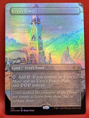 FOIL Urza's Tower (Borderless) from Double Masters Magic the Gathering Proxy