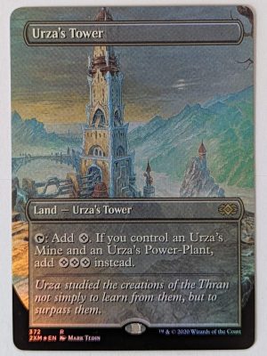 FOIL Urza's Tower (Borderless) from Double Masters MTG Proxy