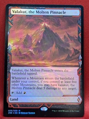 FOIL Valakut, the Molten Pinnacle from Zendikar Rising Expedition Magic the Gathering Proxy