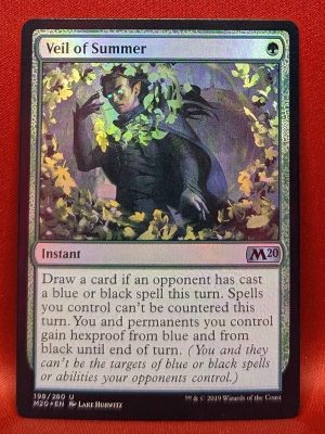 FOIL Veil of Summer from Magic 2020 MTG Proxy