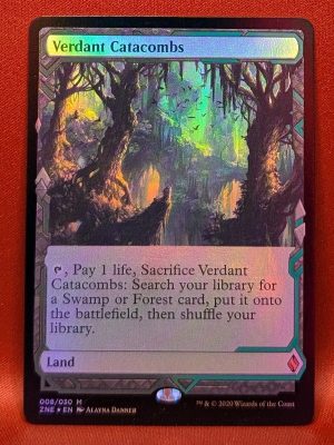 FOIL Verdant Catacombs from Zendikar Rising Expedition MTG Proxy