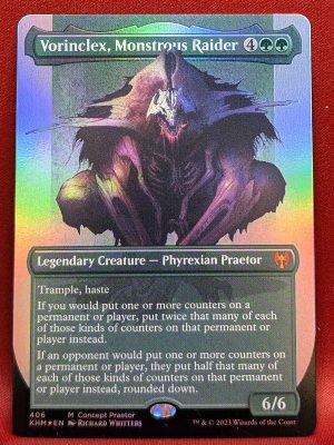 FOIL Vorinclex, Monstrous Raider (Concept Praetor) from Phyrexia: All Will Be One Magic the Gathering Proxy